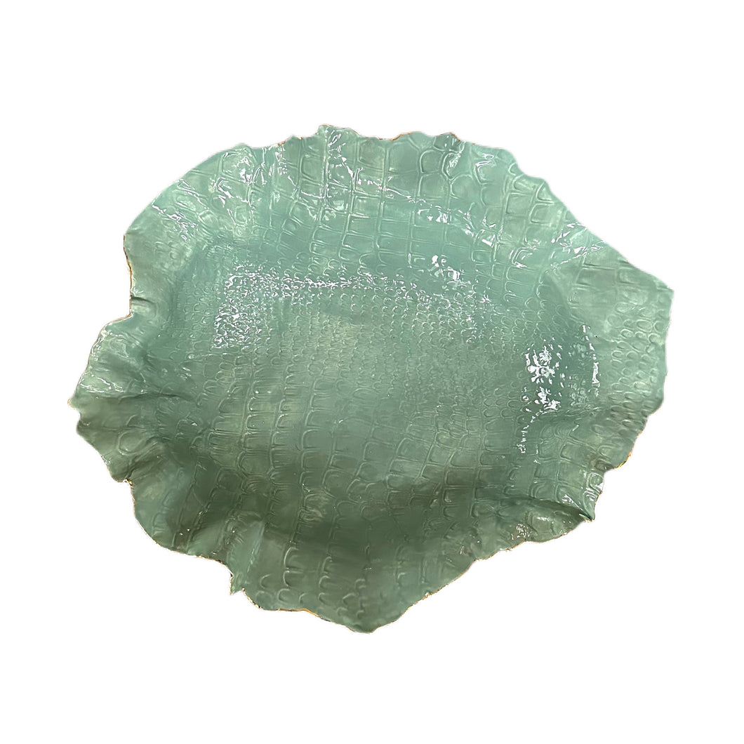 Light Green Crocodile Porcelain Bowl