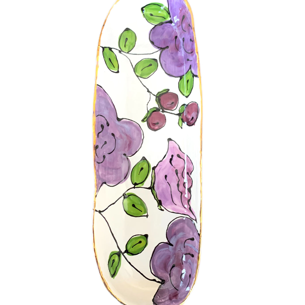 Purple Floral Tray