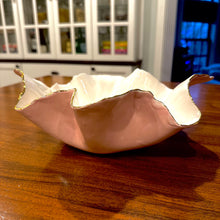 Load image into Gallery viewer, Pink and White Porcelain Bowl 12”
