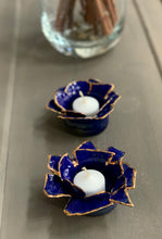 Load image into Gallery viewer, Blue Double Petal Votive
