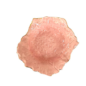 Pink Crocodile Porcelain Dish