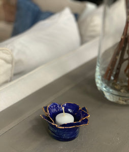Blue Double Petal Votive