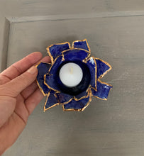 Load image into Gallery viewer, Blue Double Petal Votive
