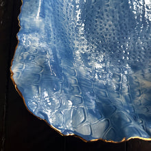 Load image into Gallery viewer, Blue Crocodile Oval Bowl 13”x 10.5”
