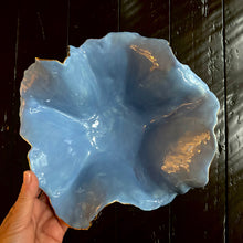Load image into Gallery viewer, Footed Periwinkle Porcelain Bowl 10” x 5”
