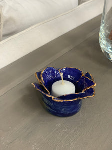 Blue Double Petal Votive