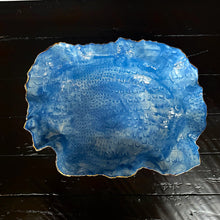 Load image into Gallery viewer, Blue Crocodile Oval Bowl 13”x 10.5”
