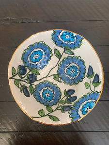 Blue floral Bowl 9”x4”