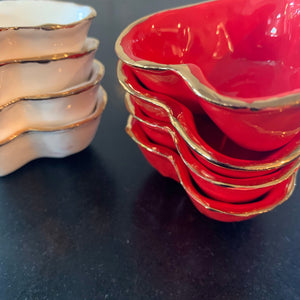 Bright Red Porcelain Dishes